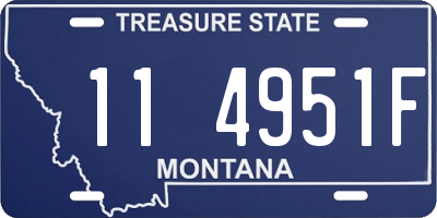 MT license plate 114951F