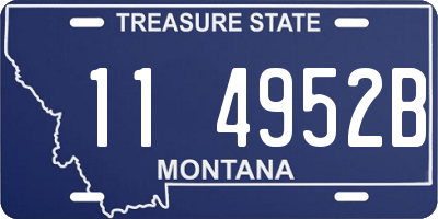 MT license plate 114952B