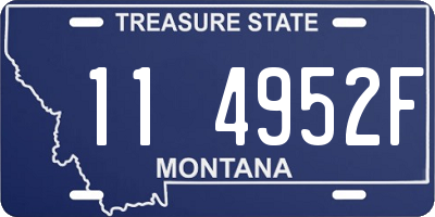 MT license plate 114952F