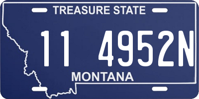 MT license plate 114952N