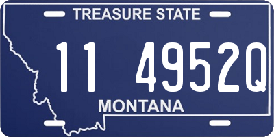 MT license plate 114952Q