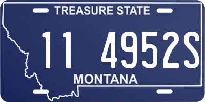 MT license plate 114952S