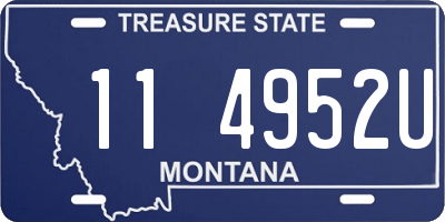 MT license plate 114952U