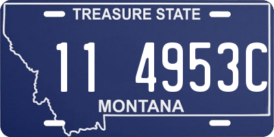 MT license plate 114953C