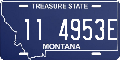 MT license plate 114953E