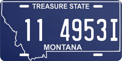 MT license plate 114953I