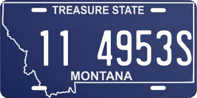 MT license plate 114953S