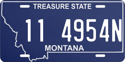 MT license plate 114954N