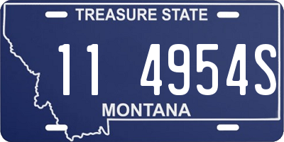 MT license plate 114954S