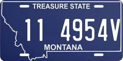 MT license plate 114954V