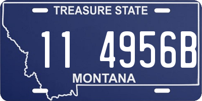 MT license plate 114956B