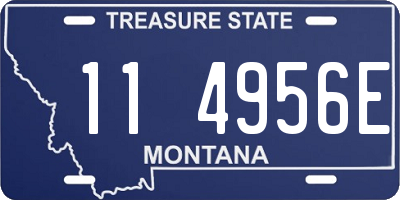 MT license plate 114956E