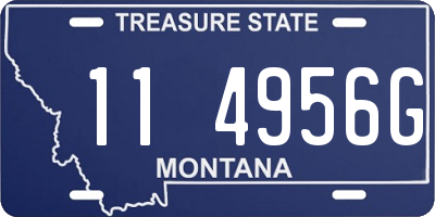 MT license plate 114956G