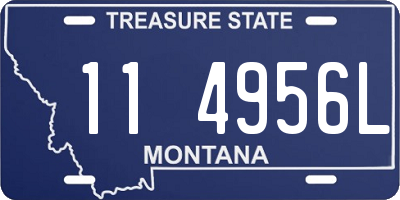 MT license plate 114956L