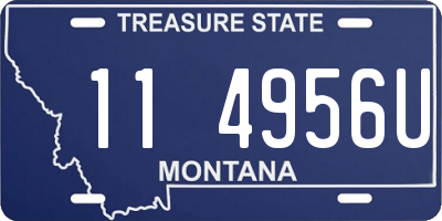 MT license plate 114956U