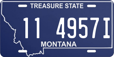 MT license plate 114957I