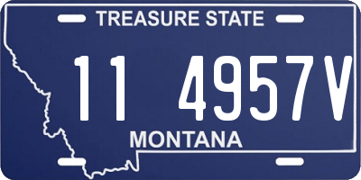 MT license plate 114957V