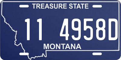 MT license plate 114958D