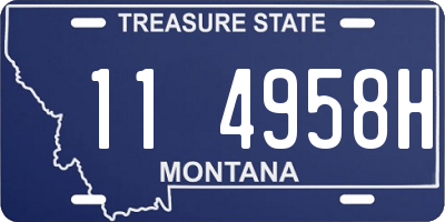 MT license plate 114958H