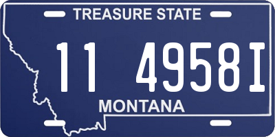 MT license plate 114958I