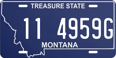 MT license plate 114959G