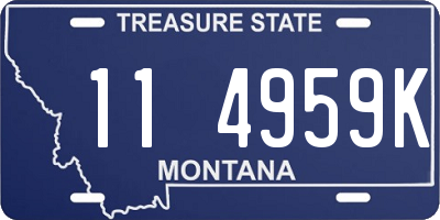 MT license plate 114959K