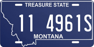 MT license plate 114961S