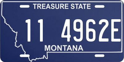 MT license plate 114962E