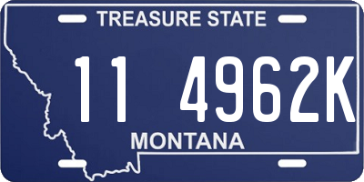 MT license plate 114962K