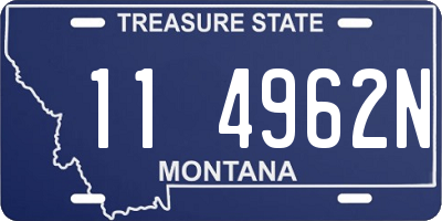 MT license plate 114962N