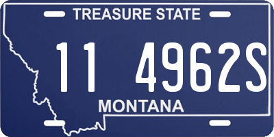MT license plate 114962S