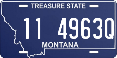 MT license plate 114963Q