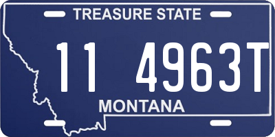 MT license plate 114963T