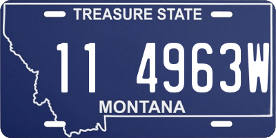 MT license plate 114963W