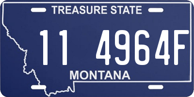 MT license plate 114964F