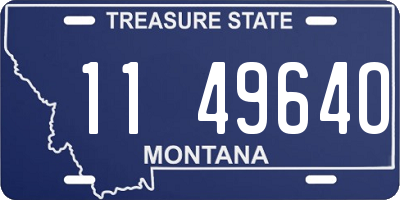 MT license plate 114964O