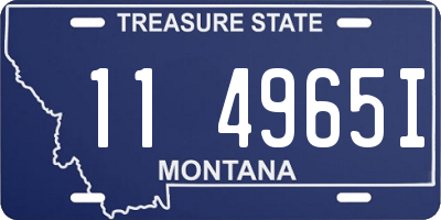 MT license plate 114965I