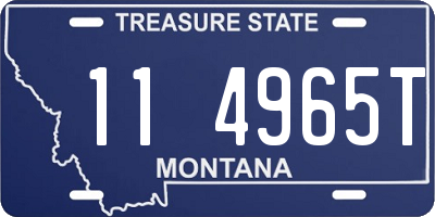 MT license plate 114965T