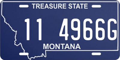 MT license plate 114966G