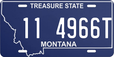 MT license plate 114966T