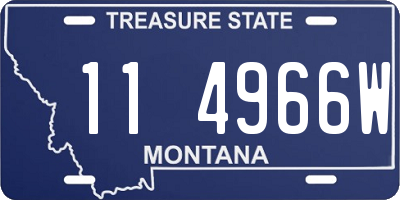MT license plate 114966W