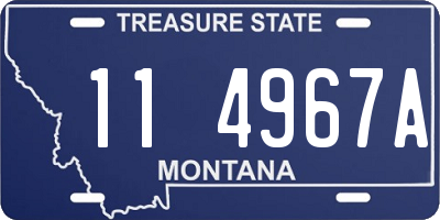 MT license plate 114967A