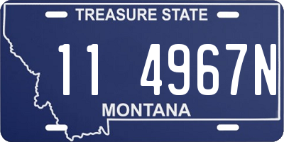 MT license plate 114967N