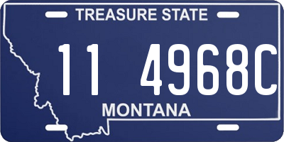 MT license plate 114968C