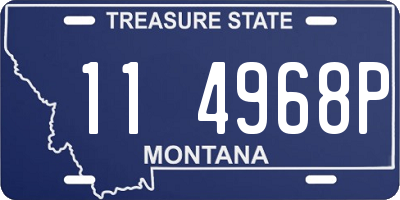MT license plate 114968P