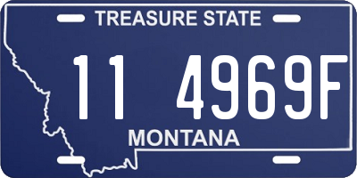 MT license plate 114969F