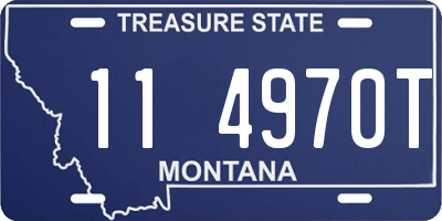 MT license plate 114970T