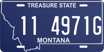 MT license plate 114971G