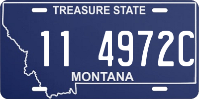 MT license plate 114972C