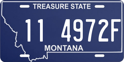 MT license plate 114972F